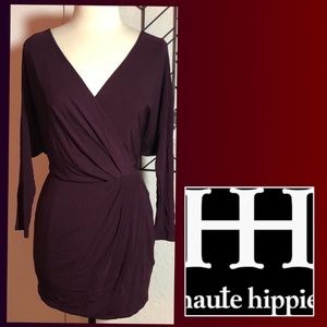 Haute Hippie faux wrap dress